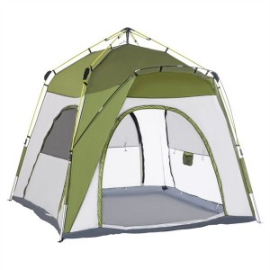 Outdoor camping automatic speed open 4 people aluminum pole tent camp family leisure camping tent spring new Model NO. CP-1006