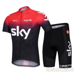 High Quality Custom Sports Fitness Style Solid Color Quick -dry Cycling suit（Top+short）Cycl52356