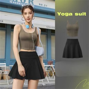 Women’s yoga suit (yoga bra+yoga skirt) Item No.DDWX33