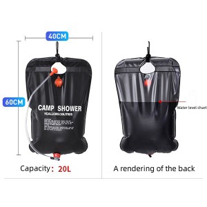 Outdoor Bath Bag 20L Outdoor Toiletries Camping Bath Solar Hot water Bag Shower Water bag cross-border PVC Model NO. CP-8963