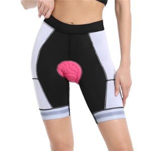 High Quality Custom Sports Fitness Style Solid Color Quick -dry Women’s Thickened silicone foam padded breathable cycling short pants DDWX499