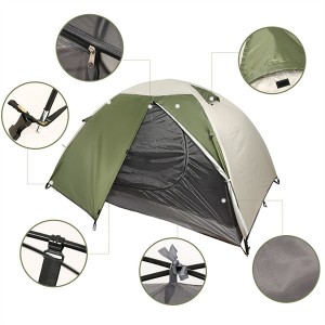 Camping tent Outdoor double thick rain proof camping tent portable beach sun protection hand tent Model NO. CP-636