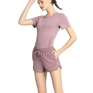 Women’s quick drying tops and shorts breathable fitness yoga wear yoga sets Item no.YJDXW01/2